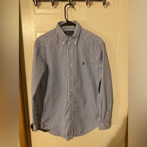 Ralph Lauren classic fit long sleeve button up striped medium